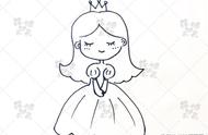 小公主简笔画（画一个少女公主）