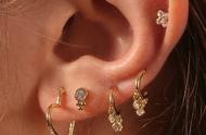 三个耳洞如何佩戴耳环（给老公两耳穿耳洞视频）