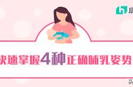 母乳喂养姿势4种（正确母乳喂养姿势和技巧）