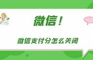 微信怎么关闭微信支付分（微信怎么关闭支付手势密码）