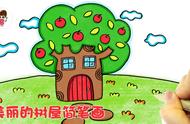 幼儿园画苹果树的简笔画（儿童画画简笔画苹果树教程）