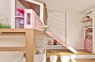 儿童房上下铺滑梯设计效果图（儿童房装修床的效果图）