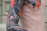 日式传统花臂纹身线条（日式老式纹身花臂线条）