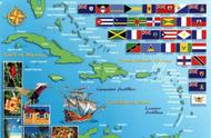 加勒比是哪15个国家（加勒比海地图高清版大图）