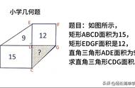 矩形对角线分成的四个三角形面积（被对角线分成的四个三角形面积）