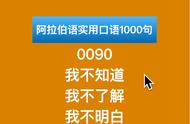 阿拉伯语口语100句（阿拉伯语零基础入门口语1000句）