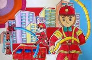 以消防安全为主题的绘画四年级（消防安全绘画100张图四年级）
