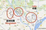 印孟交换飞地地图（中国各省的飞地）