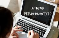 pdf怎么弄成txt（怎么把PDF转成TXT）