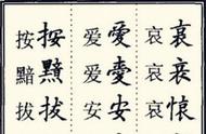 楷书异体字对照表大全（写楷书常用的986个异体字）