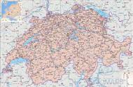 瑞士旅游地图中文版（瑞士景点地图高清）