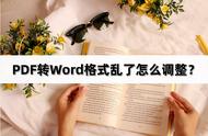 pdf转word格式乱了怎么重新排版（pdf转成word怎么排版不乱）