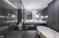 小型宾馆卫生间设计（1米宽2米长厕所3d图）