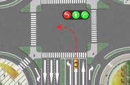 左转弯绿灯在直行车道左转（直行绿灯亮时在左转车道直行）