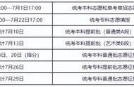 2022高考和填志愿时间一览表（2020高考填报志愿的时间表）